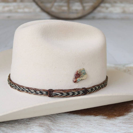Mint Stone Button Hat Pin