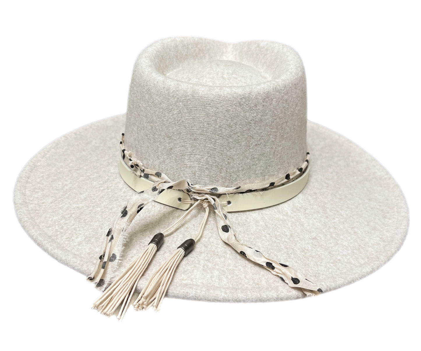 Wheat Rancher + Leather Tassel Band