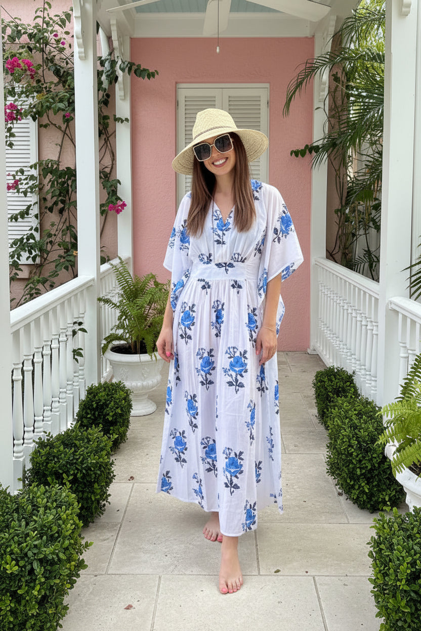 Ocean Bloom Maxi Coverup