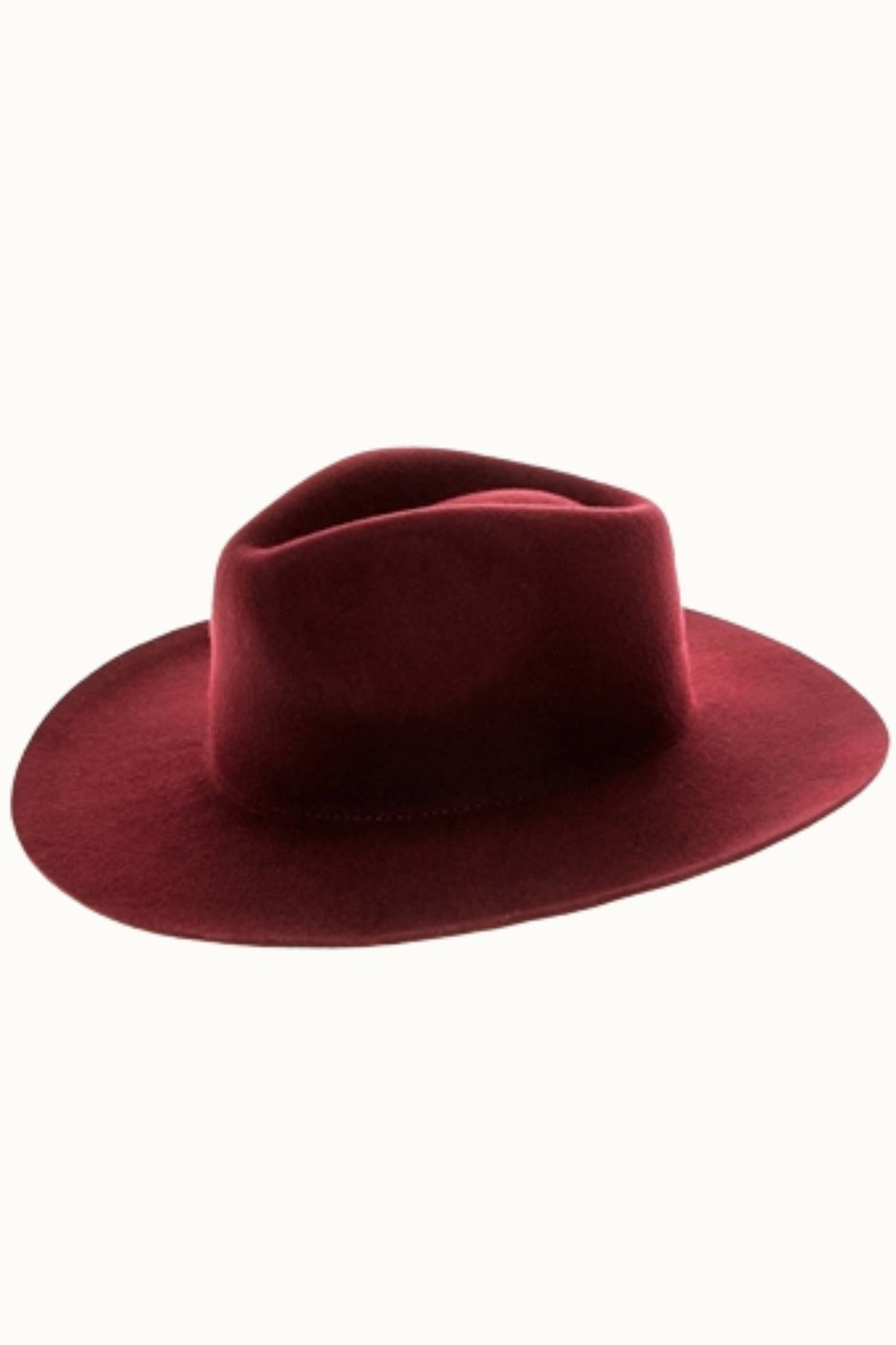100% Australian Wool Cowboy Rancher Hat | Rust & Maroon