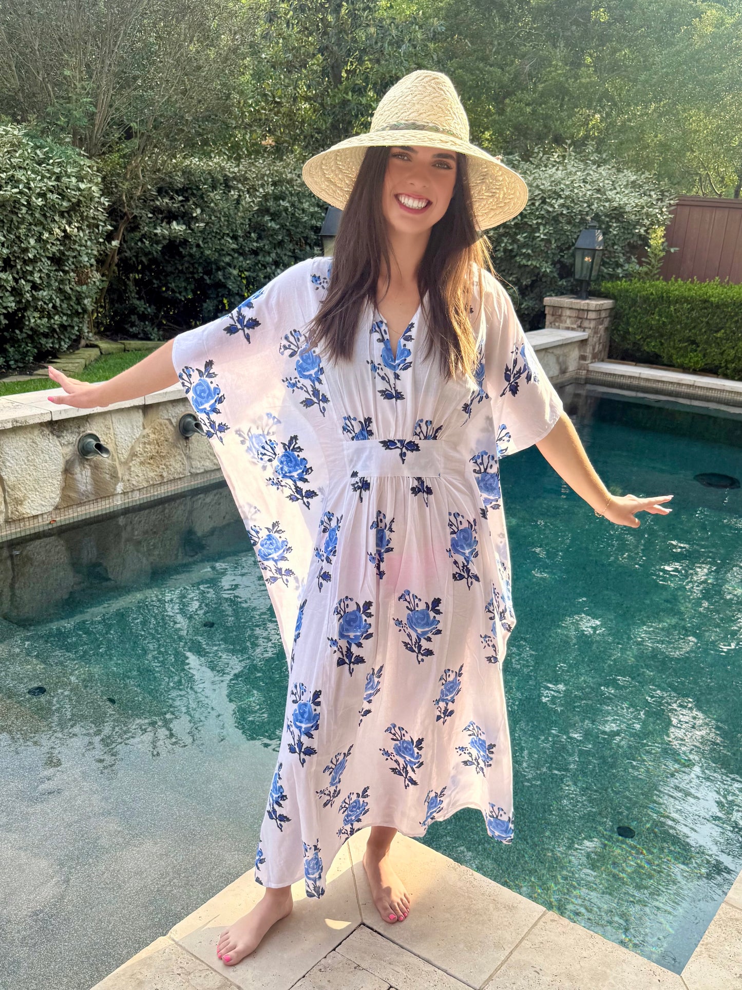 Ocean Bloom Maxi Coverup