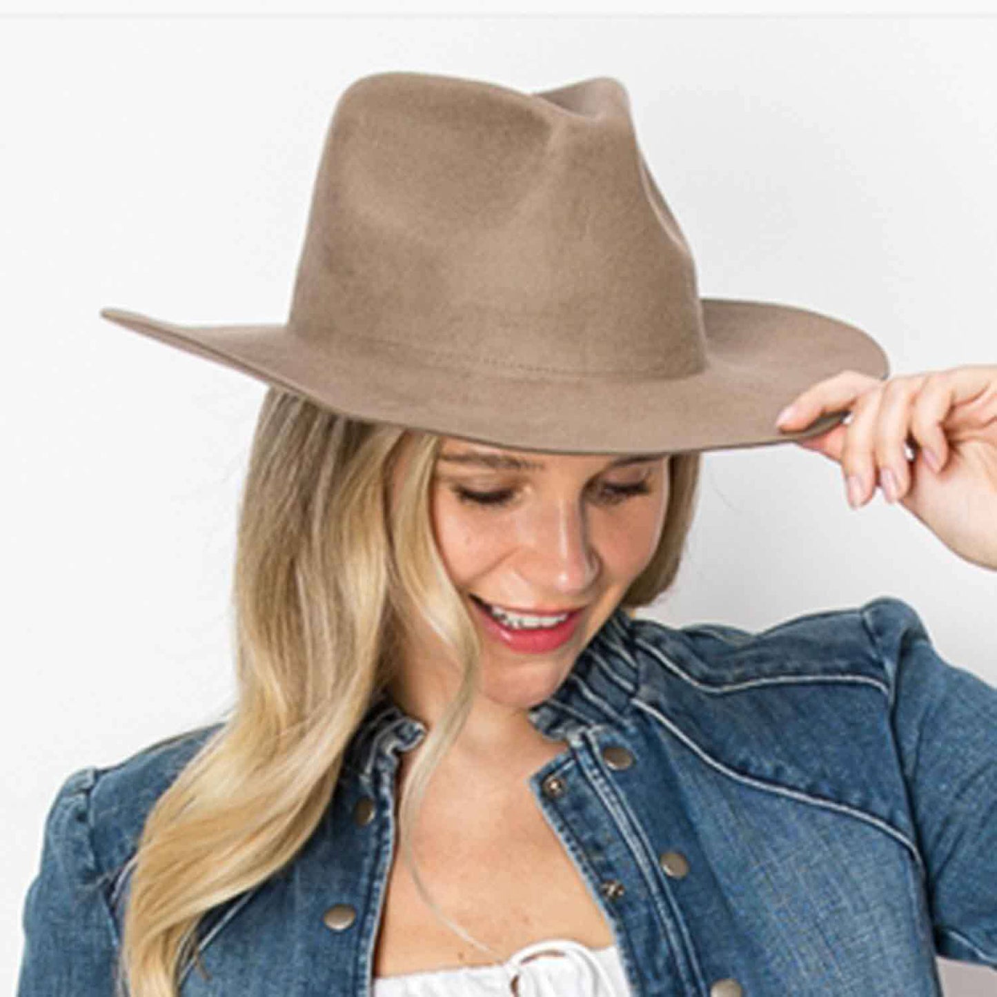 100% Australian Wool Rancher Hat | Brown, Ivory, Stone