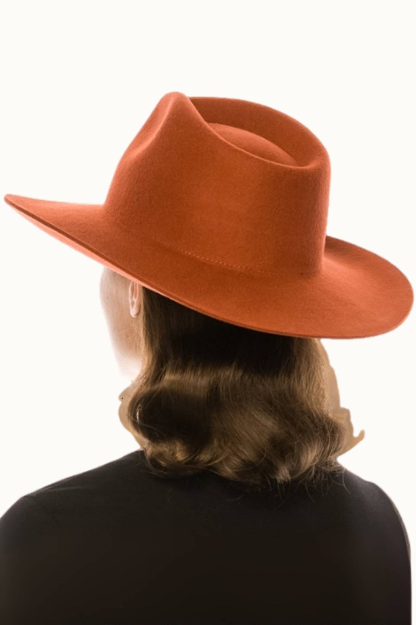 100% Australian Wool Cowboy Rancher Hat | Rust & Maroon