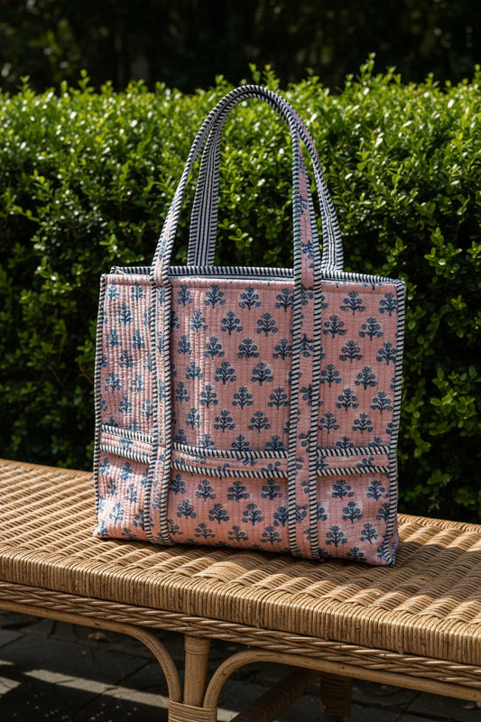 Indigo Bloom Beach Tote