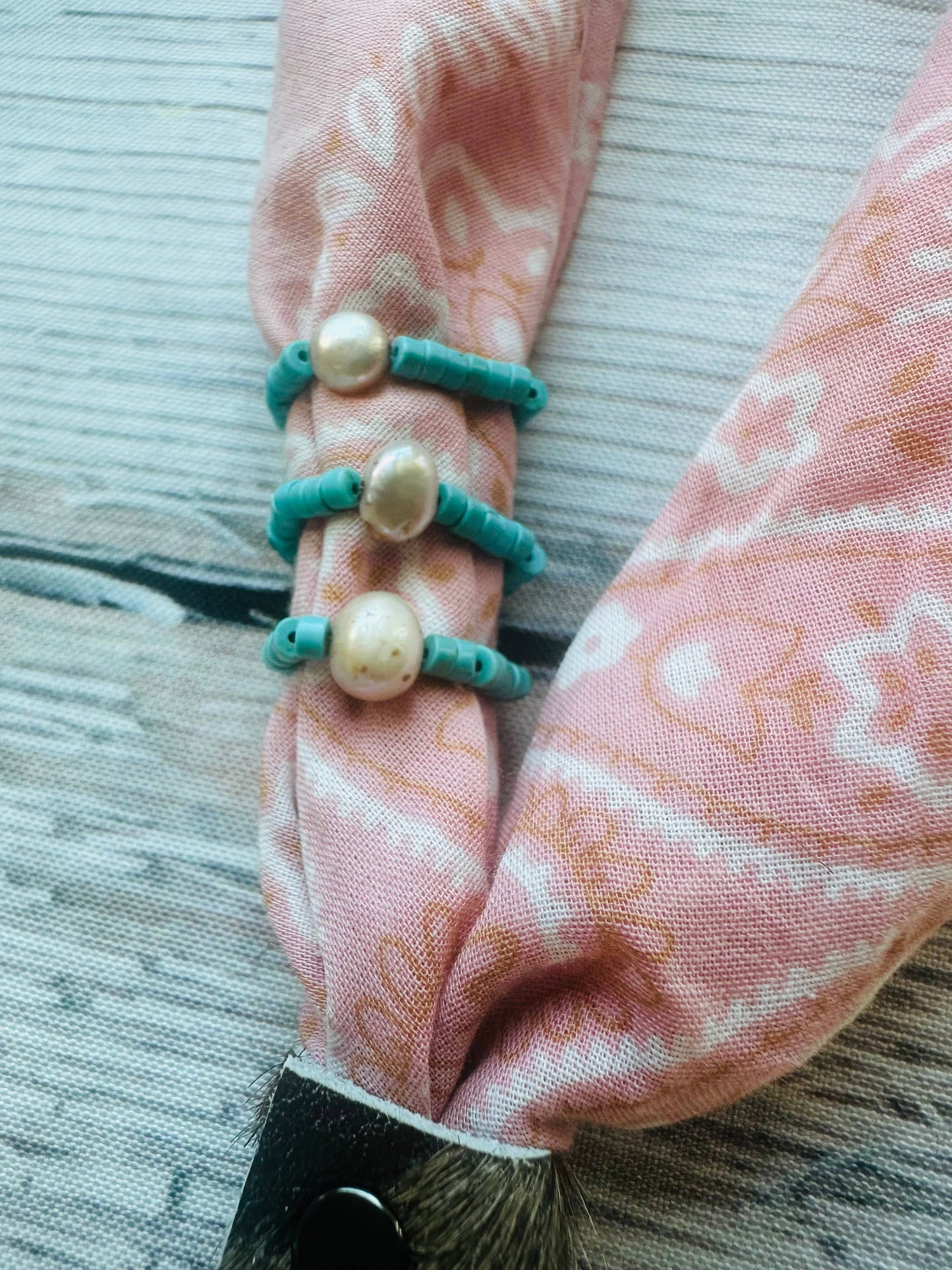Turquoise Bandana Stretch Charm