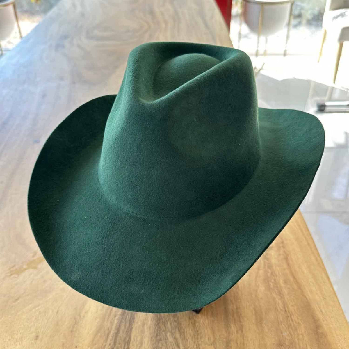 Dark Green Australian Wool Cattleman Cowboy Hat