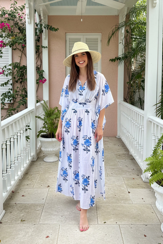 Ocean Bloom Maxi Coverup