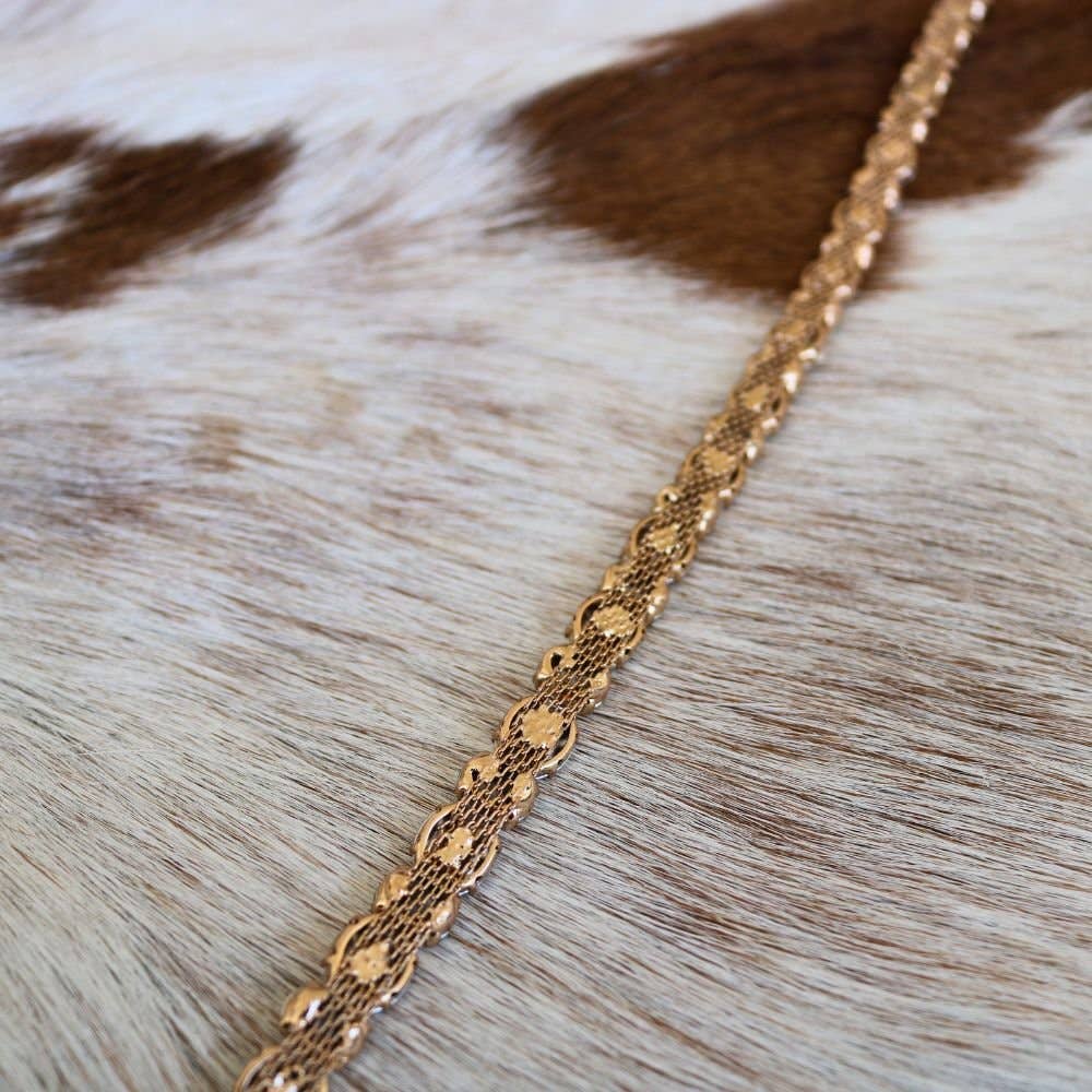 Rose Gold Rhinestone Hat Band