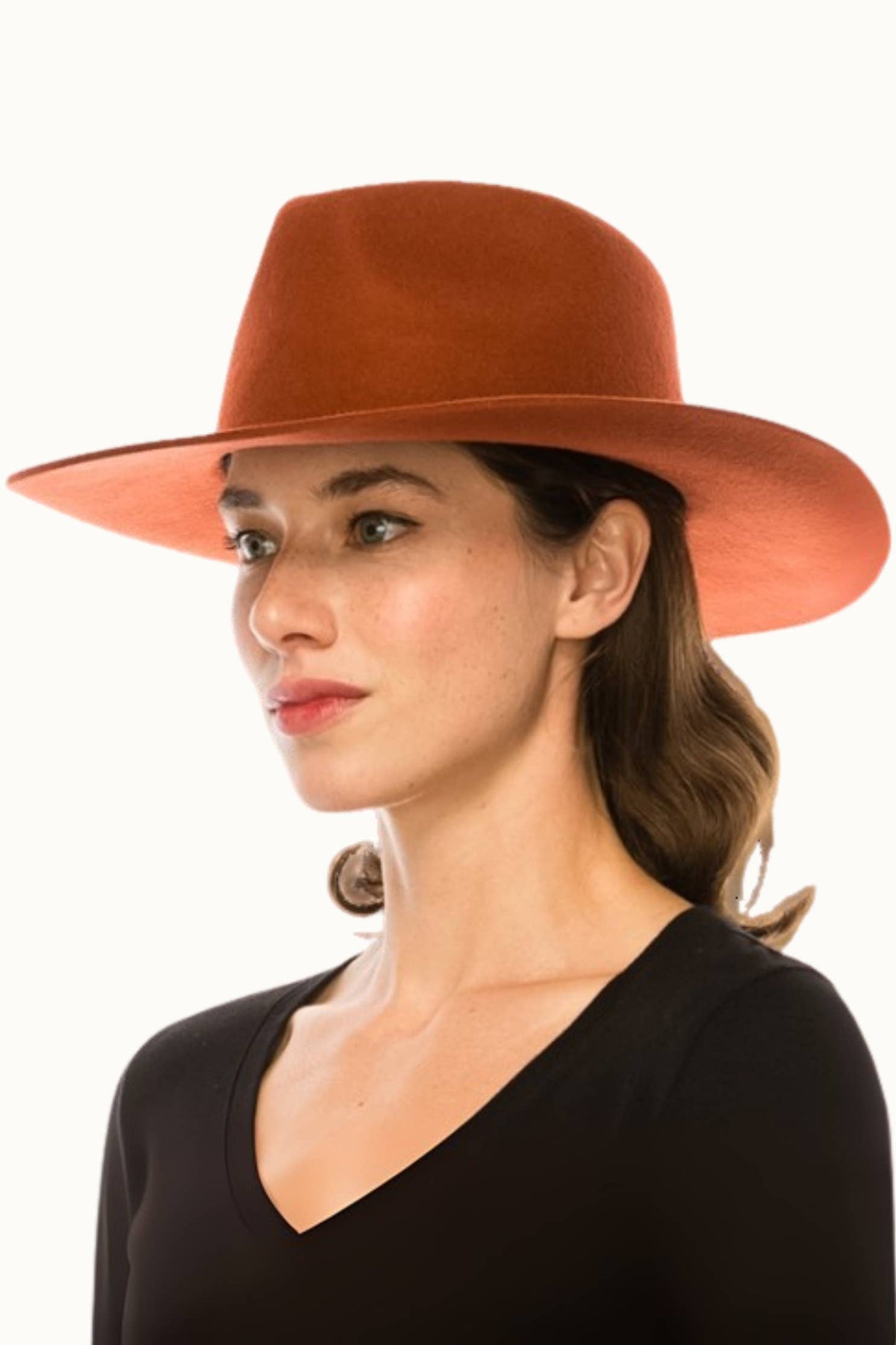 100% Australian Wool Cowboy Rancher Hat | Rust & Maroon