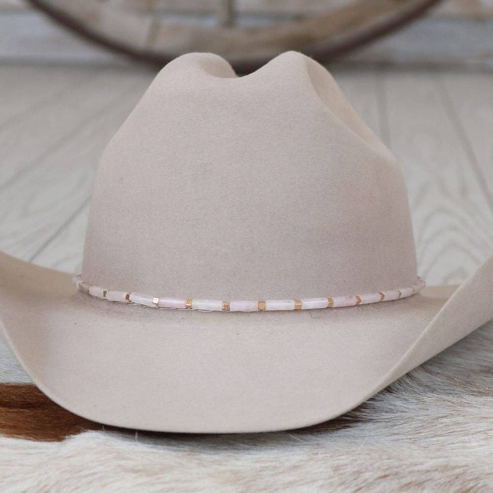 White Jade Stone Hat Band
