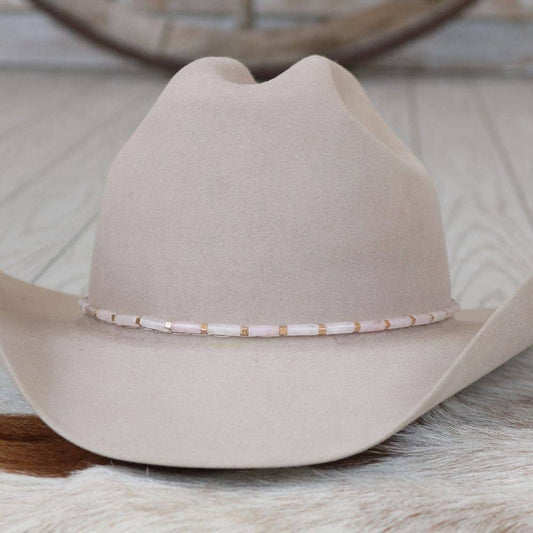 White Jade Stone Hat Band