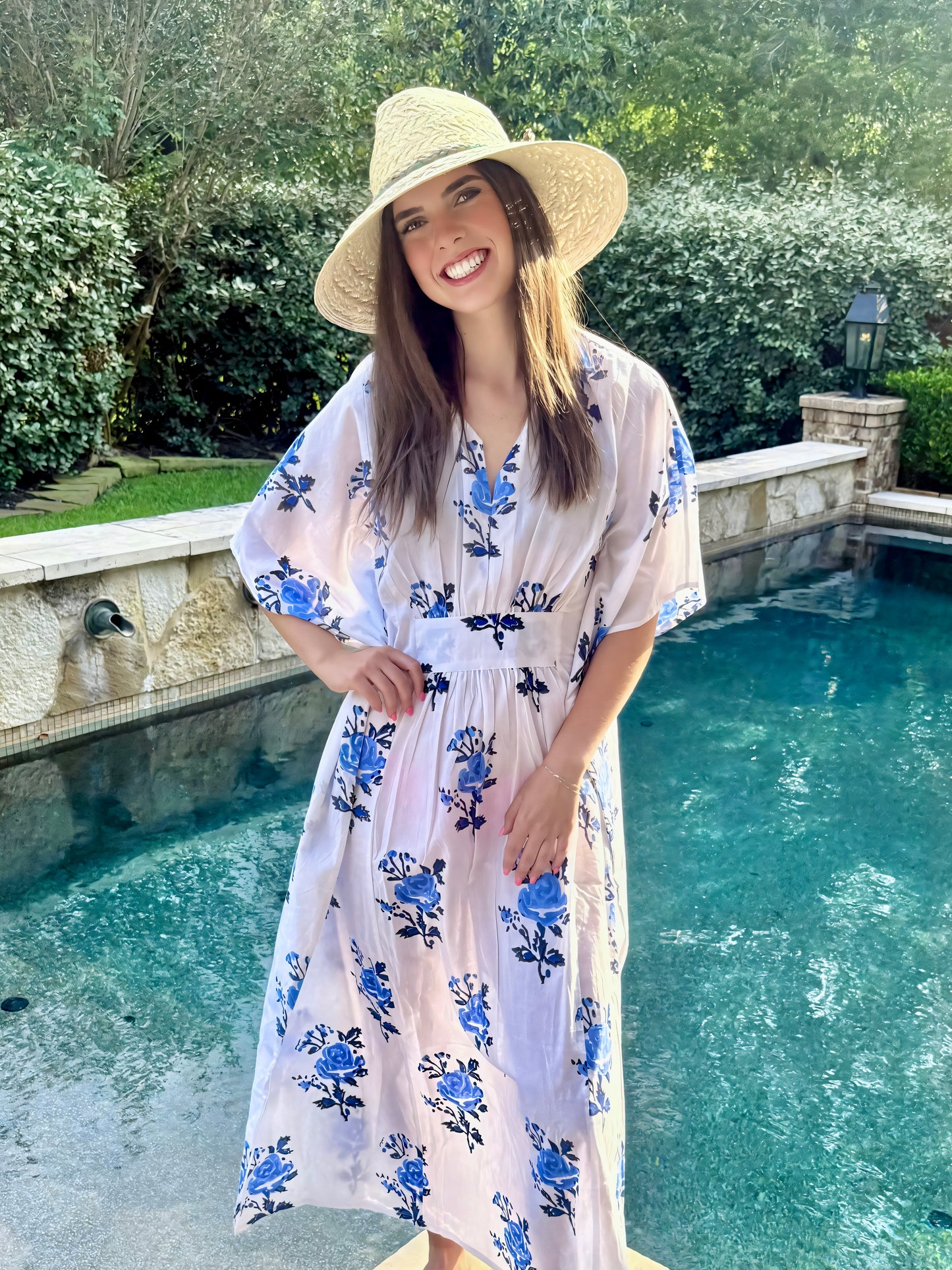 Ocean Bloom Maxi Coverup