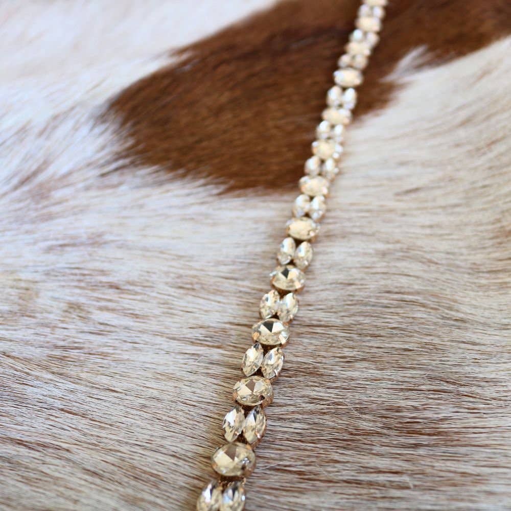 Rose Gold Rhinestone Hat Band